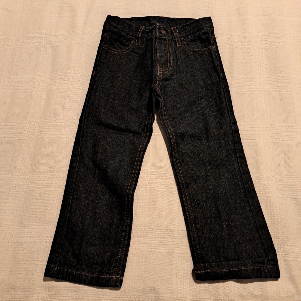 Nautica boys size 3T dark wash jeans with adjustable waist, EUC